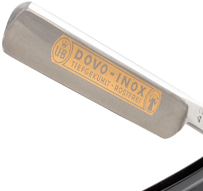 Straight Razor, black plastic, stainless steel - Dovo Straight Razor 3/8" Black Plastic Inox — photo N14