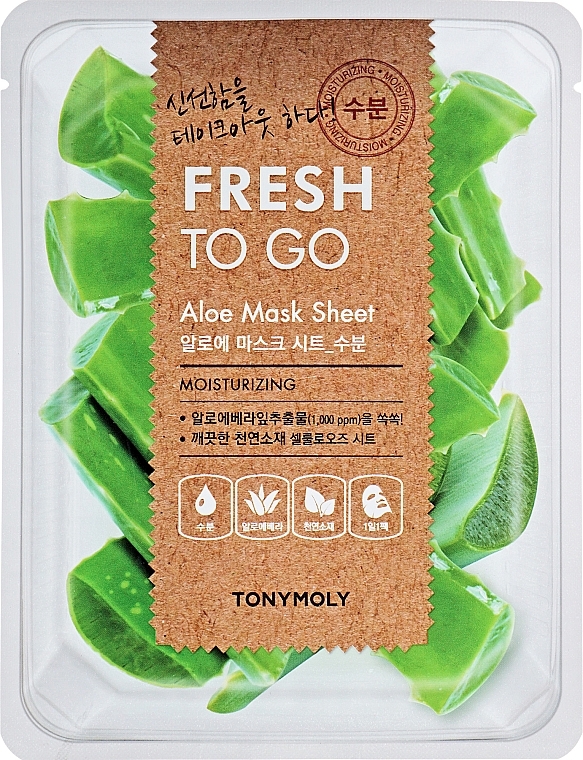 Refreshing Aloe Sheet Mask - Tony Moly Fresh To Go Mask Sheet Aloe — photo N1