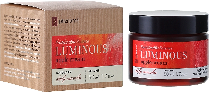 Refreshing Day Cream - Phenome Sustainable Science Luminous Apple Cream — photo N2