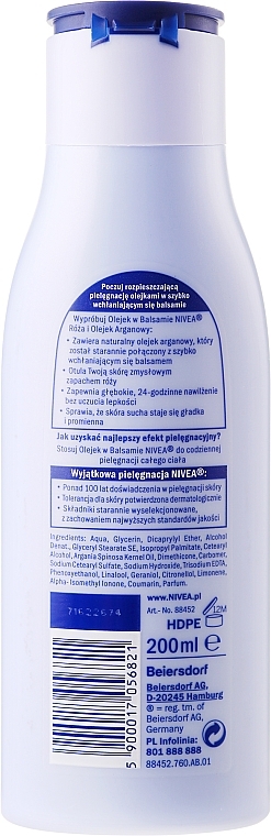 Body Balm with Rose and Argan Oil - NIVEA Balm With Rose & Argan Oil — photo N2