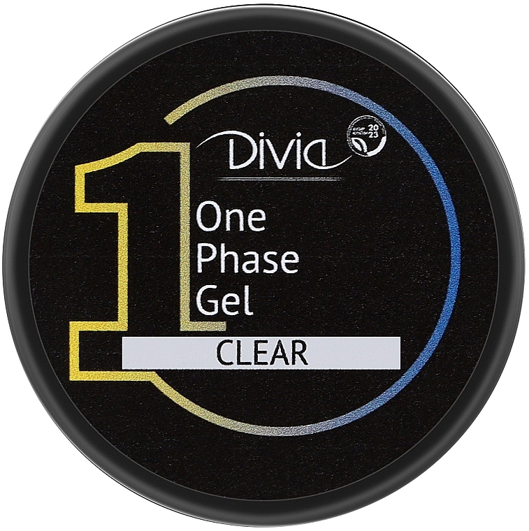 One-Phase Transparent Nail Extension Gel - Divia One Phase Clear Gel Di1700 — photo N2