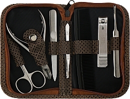 Manicure Set, 7 tools, brown, 77201BK - SPL — photo N2