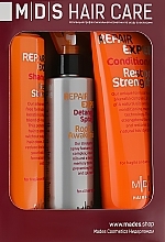 Fragrances, Perfumes, Cosmetics Set "Thickness Repair. Hair Rescue" - Mades Cosmetics (sham/250ml + cond/250ml + spray/200ml)