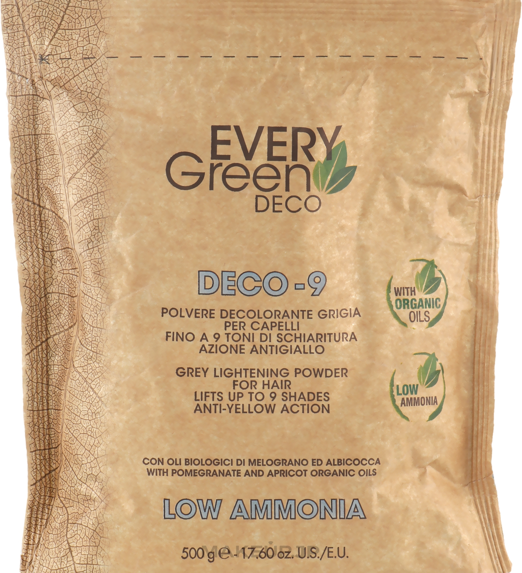 Bleaching Powder (up to 9 levels) - EveryGreen Deco-9 — photo 500 g