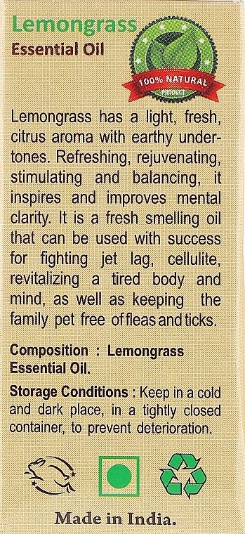 Essential Oil "Lemongrass" - Sattva Ayurveda Lemongrass Essential Oil — photo N16