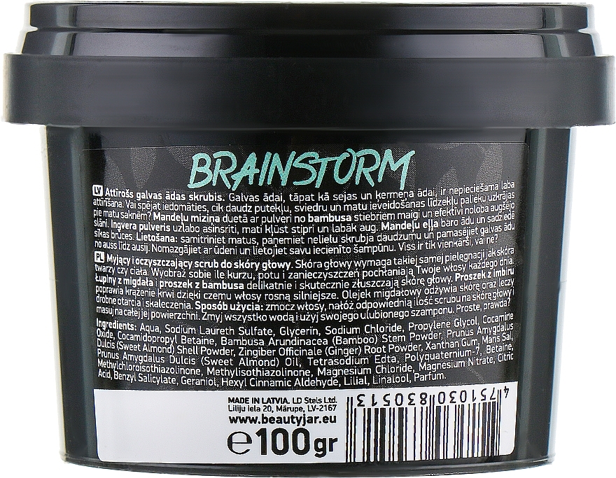 Cleansing Scalp Scrub "Brain Storm" - Beauty Jar Cleansing & Purifying Scalp Scrub — photo N3
