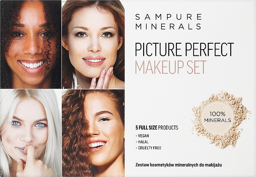 Sampure Minerals Picture Perfect Makeup Set Pale - Set, 5 products — photo N1