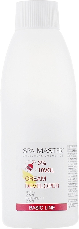 Cream Oxidizer 3% - Spa Master Cream Developer 10 Vol — photo N1