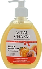 Fragrances, Perfumes, Cosmetics Liquid Cream Soap "Milk & Apricot" - Vital Charm Milk and Apricot