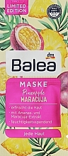 Fragrances, Perfumes, Cosmetics Moisturising Facial Mask - Balea Pineapple & Maracuja