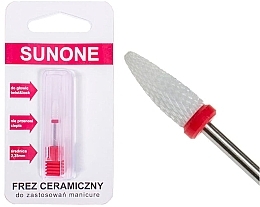 Fragrances, Perfumes, Cosmetics Ceramic Nail Drill CS1 'Flame', delicate red - Sunone