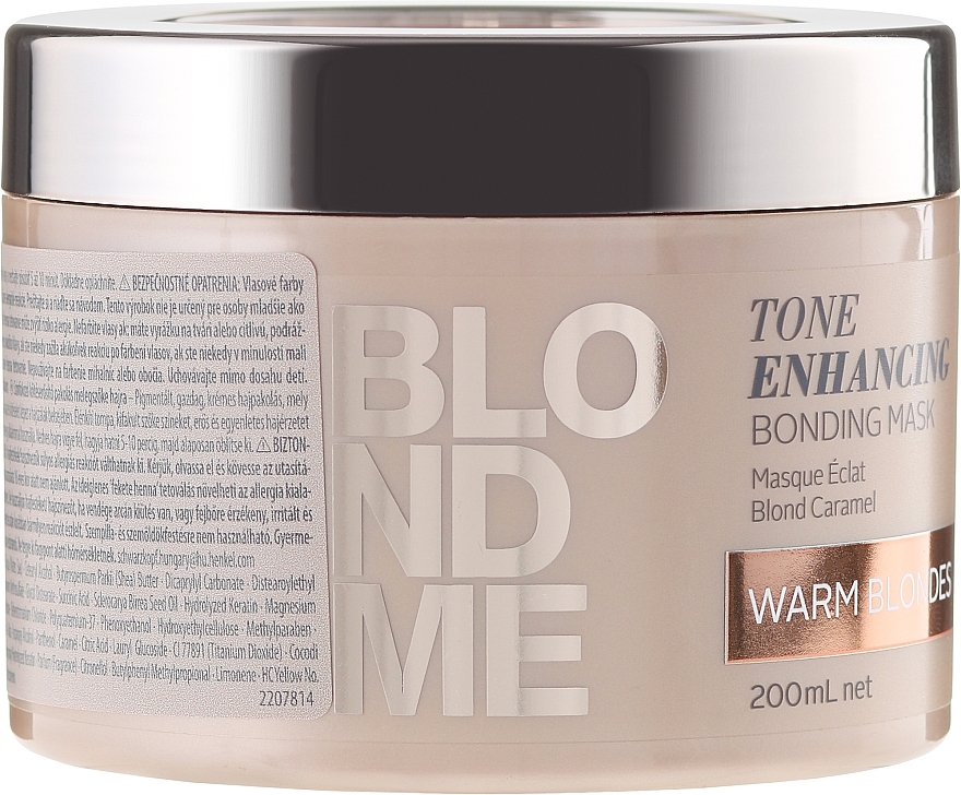 Bonding Mask for Warm Blonde Shades - Schwarzkopf Professional Blondme Tone Enhancing Bonding Mask Warm Blondes — photo N5