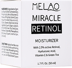 Moisturizing Retinol 2.5% Face Cream - Melao Retinol Moisturizer Face Cream — photo N2