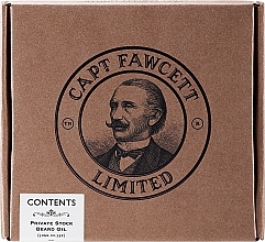 Set - Captain Fawcett Beard Oil & Foldable Beard Comb Gift Set (beard/oil/50ml + comm/1pcs) — photo N3