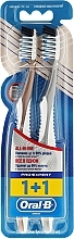 40 Medium Toothbrush Set "Extra Cleansing. All in One", gray+gold - Oral-B Pro-Expert CrossAction All in One — photo N1