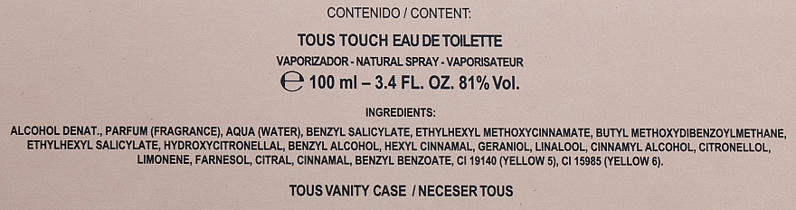 Tous Touch - Set (edt/100ml + bag/1pcs) — photo N4