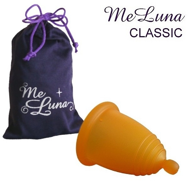 Menstrual Cup with Ball, size M, orange - MeLuna Classic Menstrual Cup Ball — photo N1