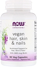 Nutritional Support for Hair, Skin & Nails - Now Foods Solutions Vegan Hair Skin & Nails — photo N1