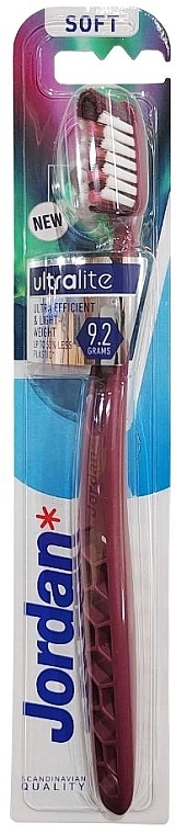 Toothbrush, soft, burgundy - Jordan Ultralite Soft Toothbrush — photo N6