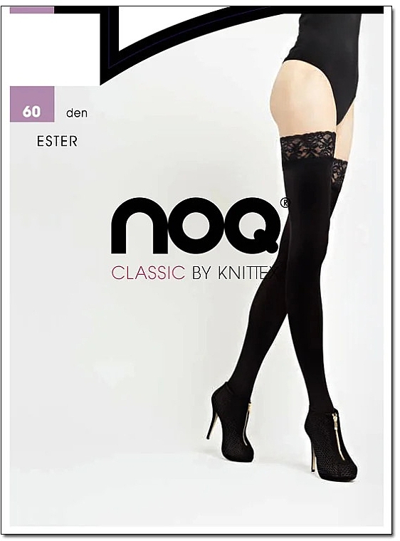 Microfiber Stockings 'Ester', 60 Den, nero - Knittex — photo N1