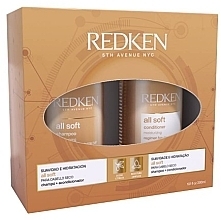 Fragrances, Perfumes, Cosmetics Set for Dry & Brittle Hair - Redken All Soft Gift Set (shm/300ml + cond/300ml)