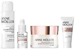 Fragrances, Perfumes, Cosmetics Men's Set - Anne Moller Firming And Repairing Ritual (f/cr/50ml + f/cr/mini/15ml + cl/milk/60ml + f/gel/5ml)