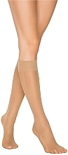 Fragrances, Perfumes, Cosmetics Women Knee-Highs "Aga" 20 Den, beige - Knittex