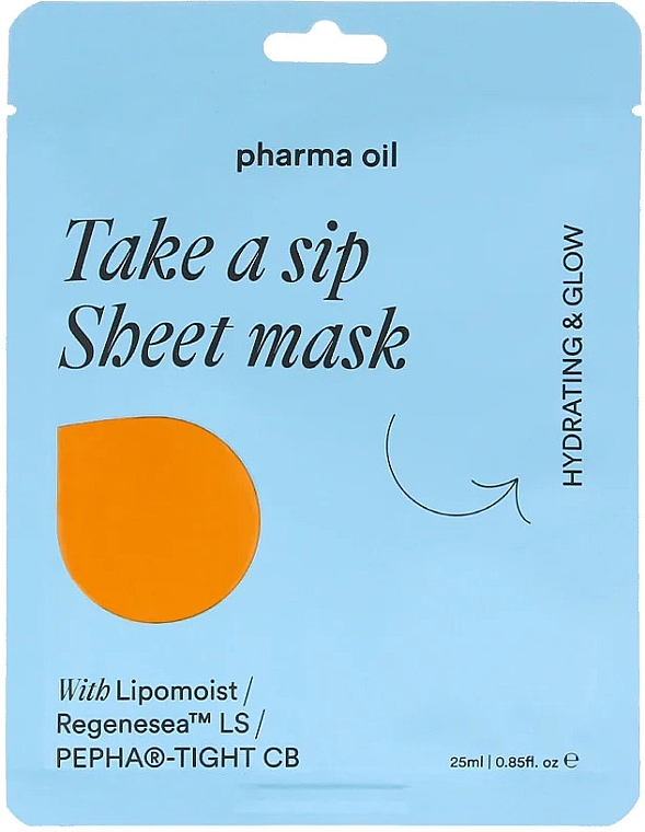 Moisturizing Sheet Mask - Pharma Oil Take A Sip Sheet Mask — photo N1