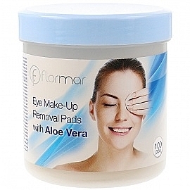 Aloe Vera Makeup Remover Pads - Flormar Eye Make-Up Removal Pads with Aloe Vera — photo N1