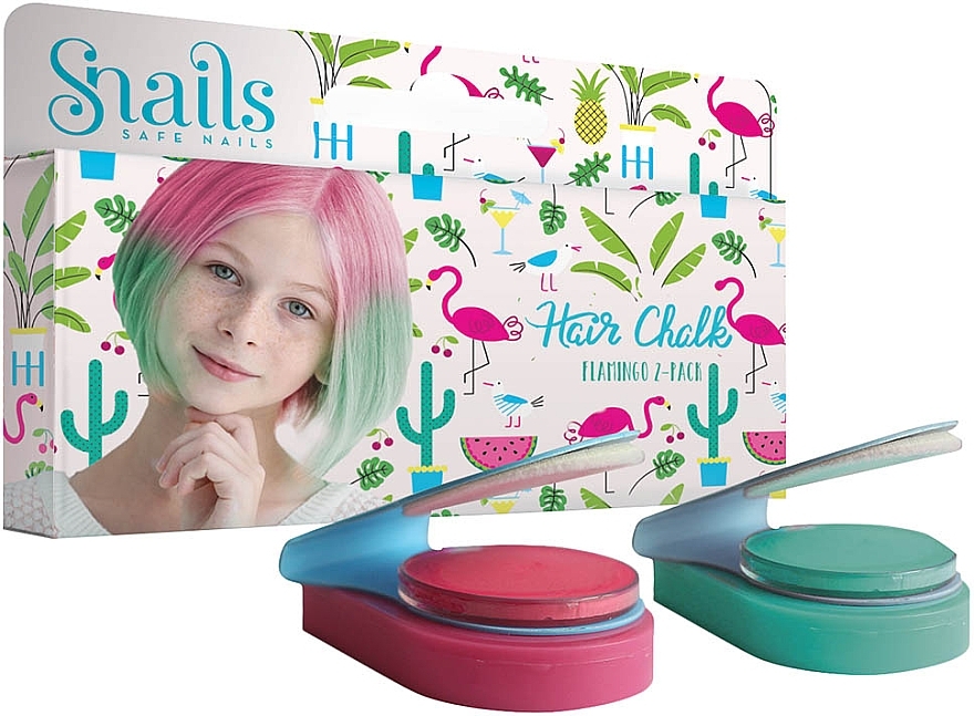 Kids Hair Chalk - Snails Hair Chalk Flamingo — photo N3