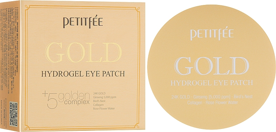 Hydrogel Eye Patches with Golden Complex +5 - Petitfee&Koelf Gold Hydrogel Eye Patch — photo N2