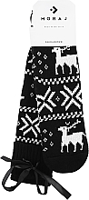 Fragrances, Perfumes, Cosmetics Warm Women Knee-High Socks with Norwegian Pattern, black - Moraj