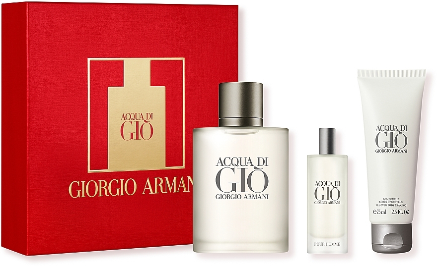 Giorgio Armani Acqua Di Gio Pour Homme - Set (edt/100ml + edt/15ml + sh/gel/75ml)  — photo N5