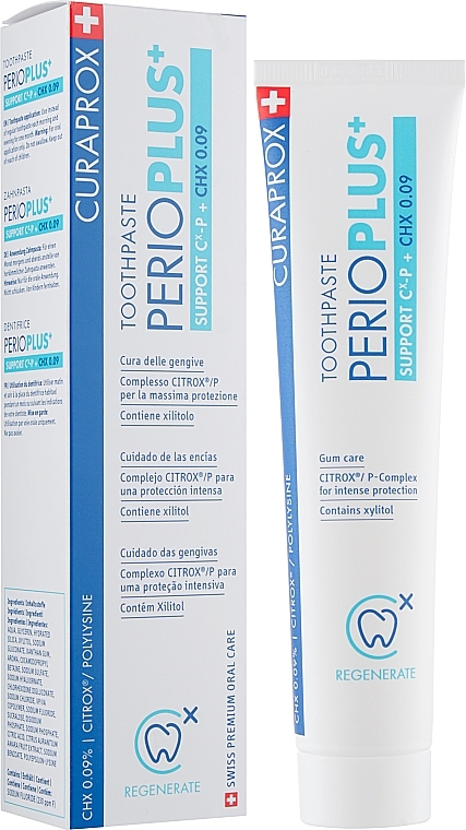 Chlorhexidine 0.09% Toothpaste - Curaprox PerioPlus+ Support Toothpaste — photo N2