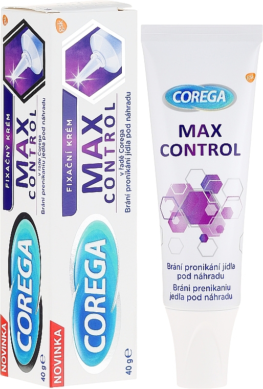 Dentures Fixing Cream "Max Control" - Corega — photo N1