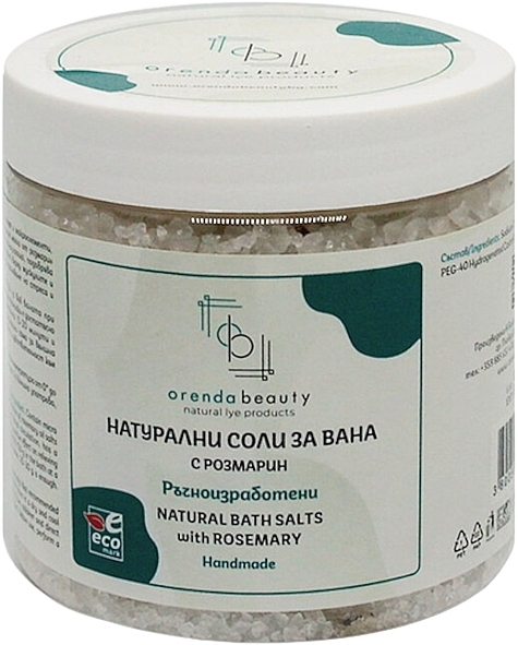 Natural Bath Salt with Rosemary - Orenda Beauty Natural Bath Salts With Rosemary — photo N1