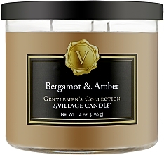 Fragrances, Perfumes, Cosmetics Bergamot & Amber Scented Candle - Village Candle Gentlemens Bergamot & Amber