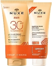 Fragrances, Perfumes, Cosmetics Set - Nuxe Sun Set Melting Sun Milk SPF 30 (lot/150ml + shmp/100ml)