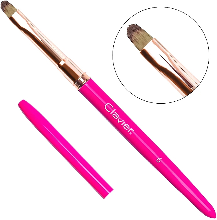 Gel Brush, 6 mm, No. 04 - Clavier Magenta  — photo N1