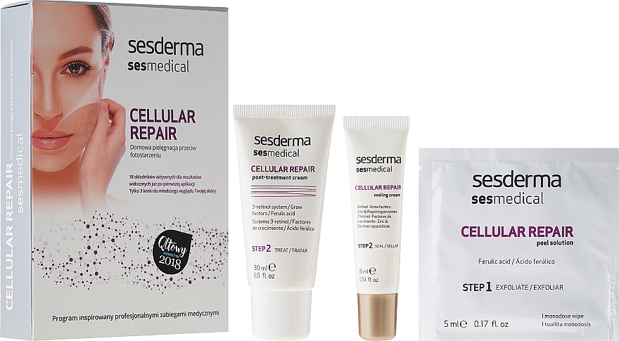 Anti-Photoaging Home Care - Sesderma Laboratories Sesmedical Cellular Repair (cr/15ml + cr/35ml + wipes/5x5ml) — photo N1