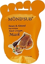 Fragrances, Perfumes, Cosmetics Nourishing Foot Mask with Hondey & Almond - Mond'Sub Honey & Almond Foot Cream Mask