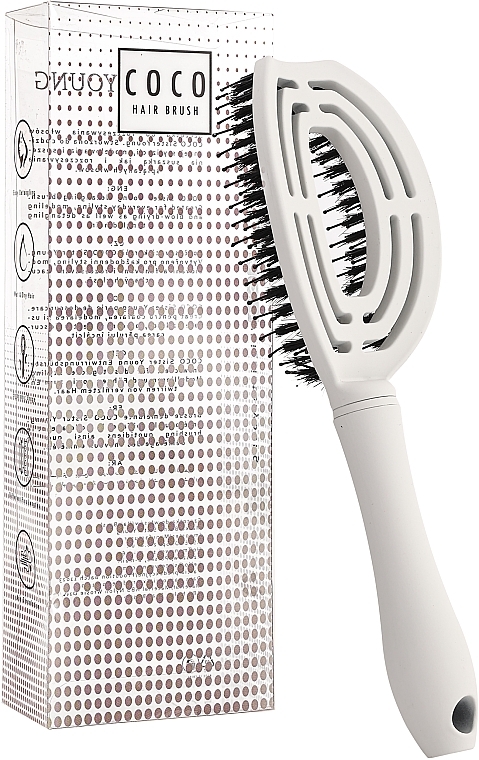 Coco White Hair Brush - Sister Young Hair Brush — photo N1