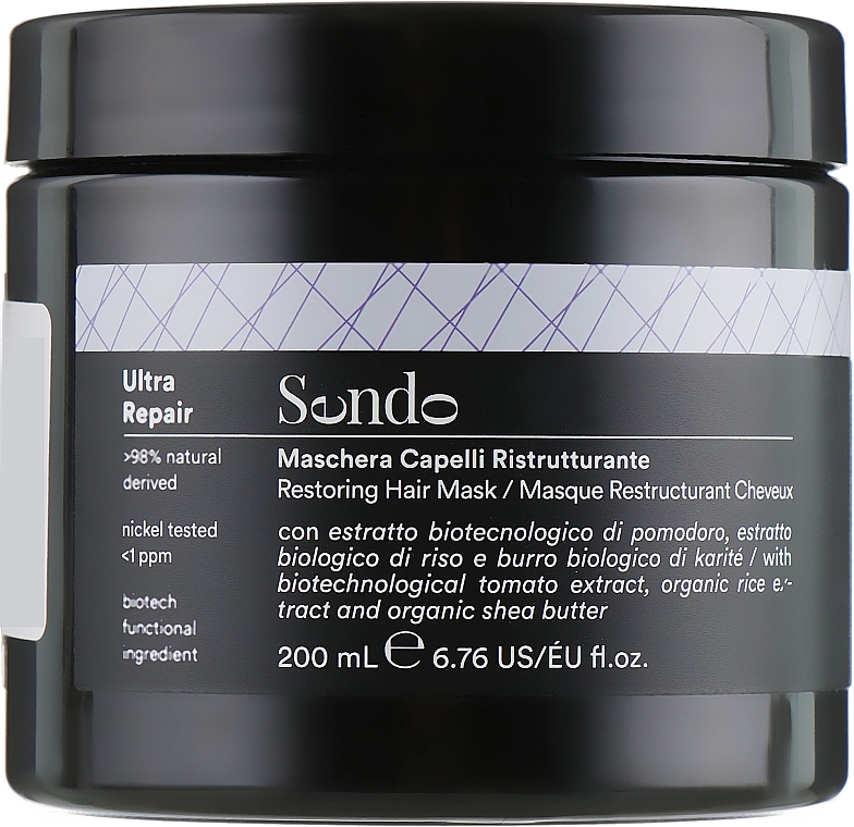 Restoring Hair Mask for Damaged Hair - Sendo Ultra Repair Restoring Hair Mask — photo N1