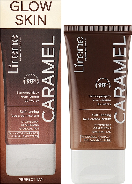 Self-Tanning Face Cream Serum 'Caramel' - Lirene Perfect Tan Self-Tanning Cream-Serum — photo N6