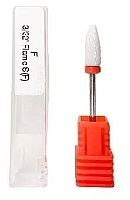 Ceramic Nail Drill Bit, red - Deni Carte F 3/32 Flame — photo N3