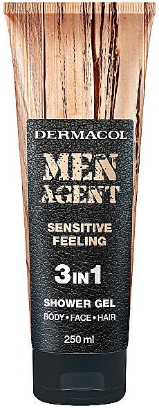 Shower Gel - Dermacol Men Agent Sensitive Feeling 3v1 Shower Gel — photo N1