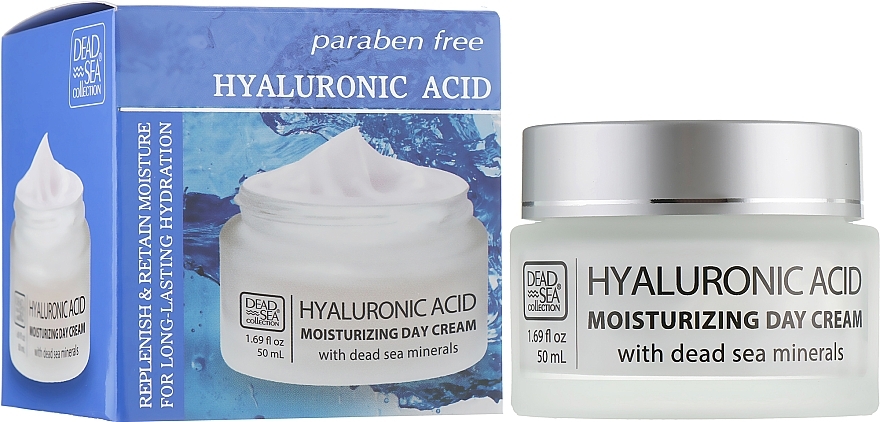 Moisturizing Day Cream with Hyaluronic Acid & Dead Sea Minerals - Dead Sea Collection Hyaluronic Acid Moisturizing Day Cream — photo N1