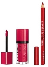 Fragrances, Perfumes, Cosmetics セット - Bourjois Rouge Edition Velvet Lipstick Funchsia (lipstick/7.7ml + lip/pencil/1.14g)