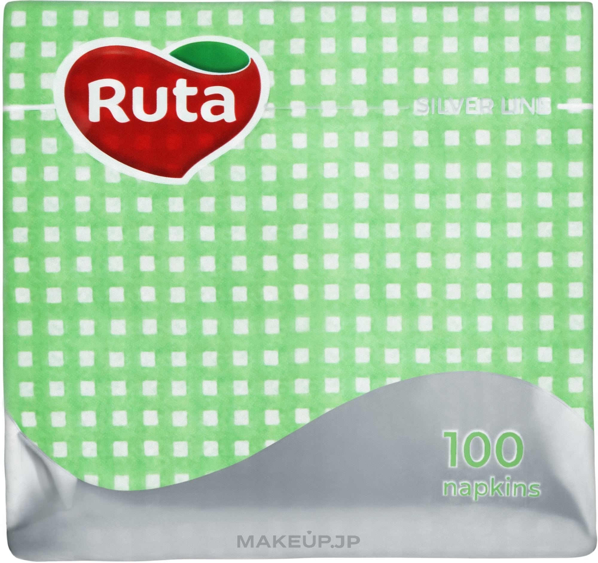 Serving Napkins, 1 layer, 24x24 cm, 100 pcs, green - Ruta — photo 100 szt.