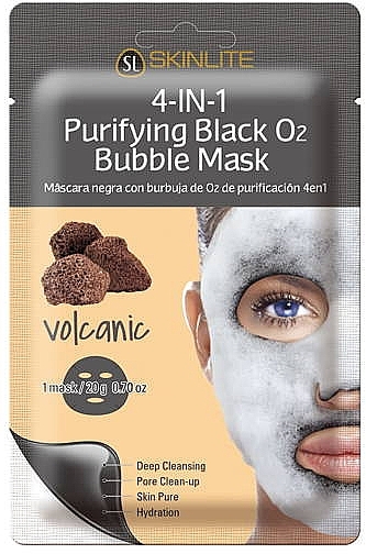 Volcanic Dust Bubble Face Mask - Skinlite Purifying Black Bubble Mask — photo N1